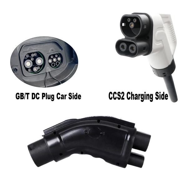 CCS2 To GBT Adapter For Chinese Electric Vehicle Charging On DC Fast EV Charging Station With Combo 2 CCS2 EV Connector