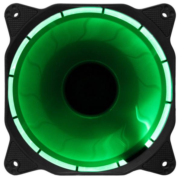 1200RPM, 3pin, 4pin 12V, 120x120x25mm Eclipse LED Case Fan- Green