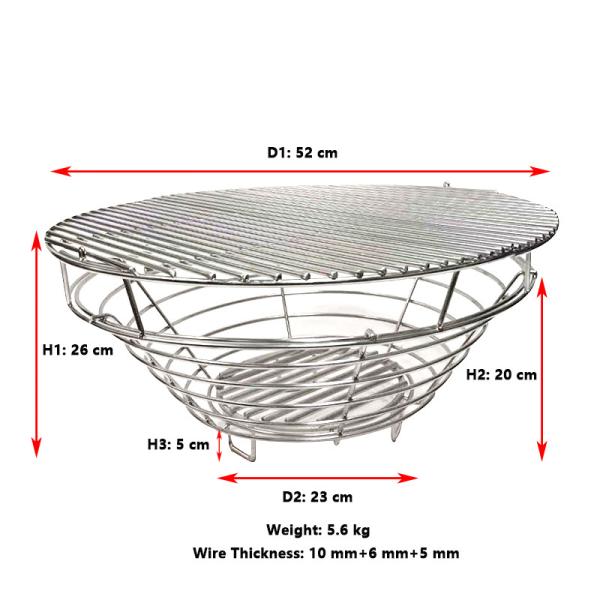 Electrolysic 304 Stainless Steel Metal Wire Mesh For BBQ Grill