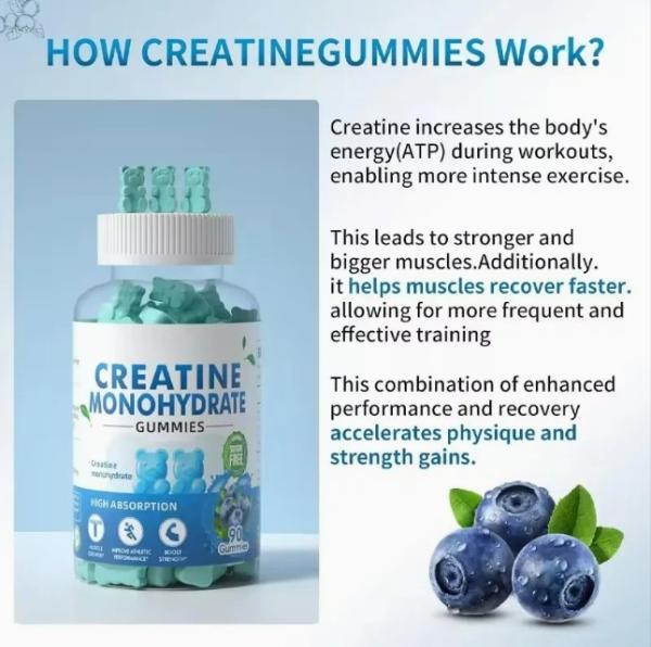 Energy Promote And Muscle Recovery Supplement Creatine Monohydrate Gummies
