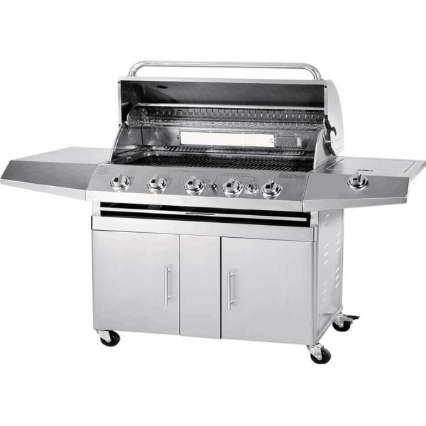 Full Stainless Garden Bbq Gas Grill BBQ machine with Trolley