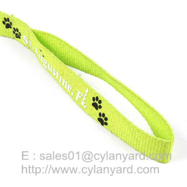 Polyester dog lead dog leash, personalized printed polyester ribbon dog leash 1 x 6L