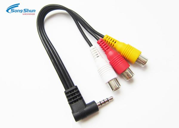 Video Audio Cable Cord 3 RCA Male Plug To RCA Stereo DC 3.5mm 4 Pole Home Appliance