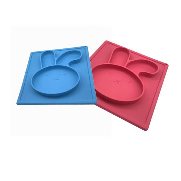 Best Product Rabbit Shape Silicone Baby Placemat Non Slip Silicone Placemats For Kid