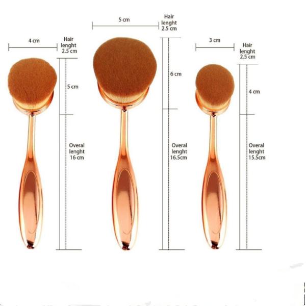 Toothbrush Shaped Full Makeup Brush Set Plastic Handle For Foundation Makeup