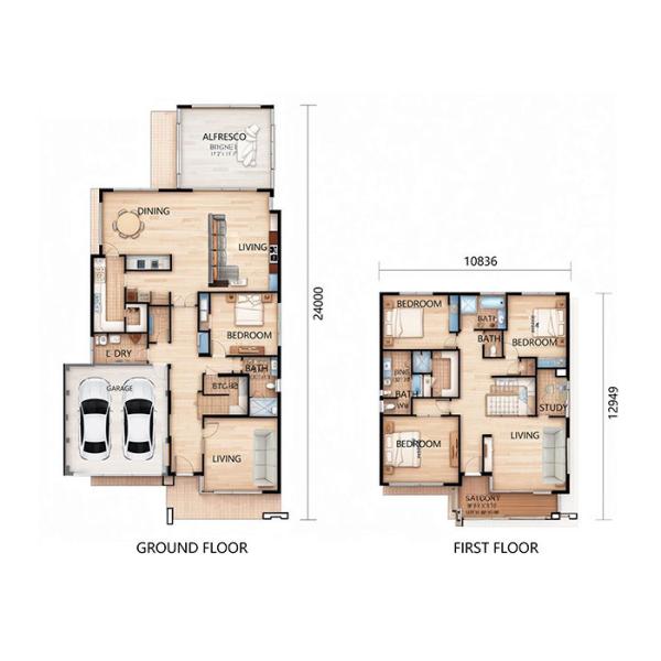 China Modular 3 Bedroom Ready Luxury Villas Fast Install Prefabricated House Detachable