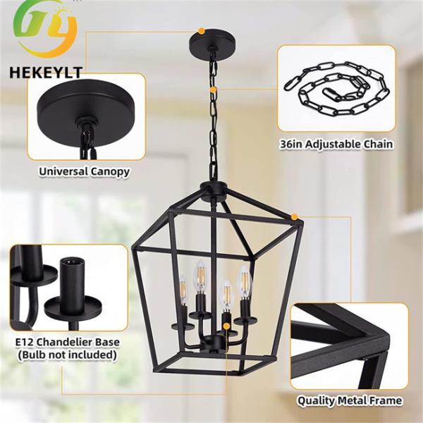 Клетка привесного света фонарика утюга сельского дома E12 деревенская промышленная