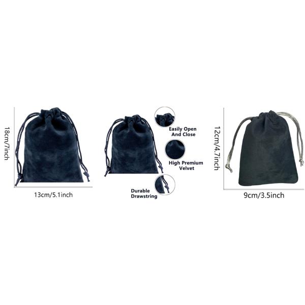 Velvet Gift Bags, Velvet Drawstring Pouches, Bracelets, Necklaces, Watches, Rings, Jewelry packaging