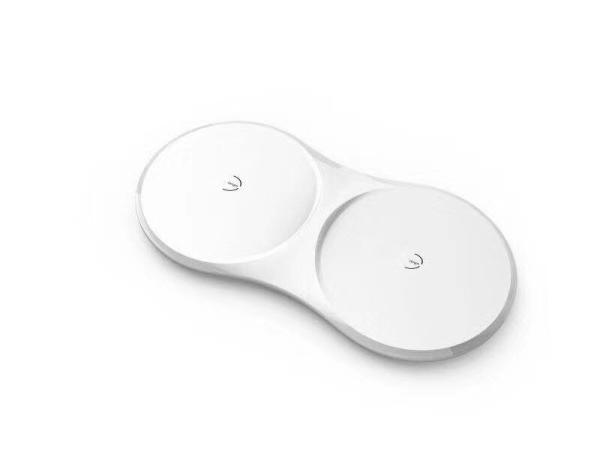 Factory Wholesale High Efficiency 7.5W 10W Total 20W Aluminum Dual QI Fast Wireless Charger Pad for Iphone 8/Iphone X/ S