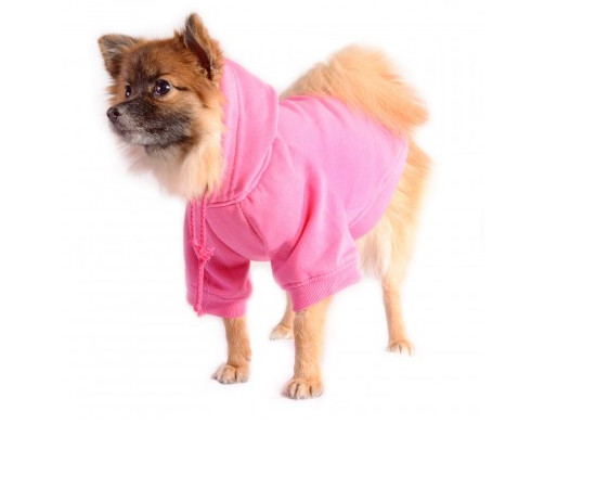 plain pink dog hoodie small dog puppies for sale pet clothes-pet clothing-dog