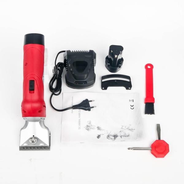 180W Power Motor Cordless Animal Clipper for Horse Cattle Sheep Less than 60dB Noise Level 110V/220V 50/60Hz Carbon Steel Blade