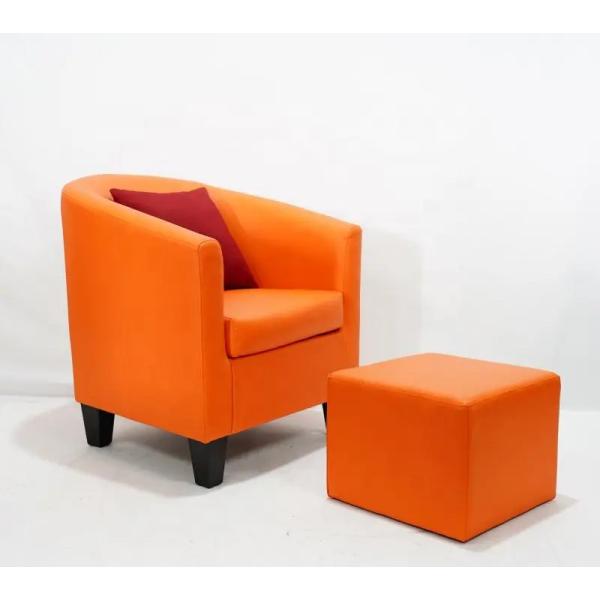 Hotel Practical Leather Sofa Chair , Multifunctional Single Seater Lounge