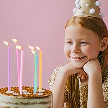 Rainbow Birthday Candles - Colorful Birthday Candle Cake Candles Cupcake Candles For Birthday, Wedding & Lucky