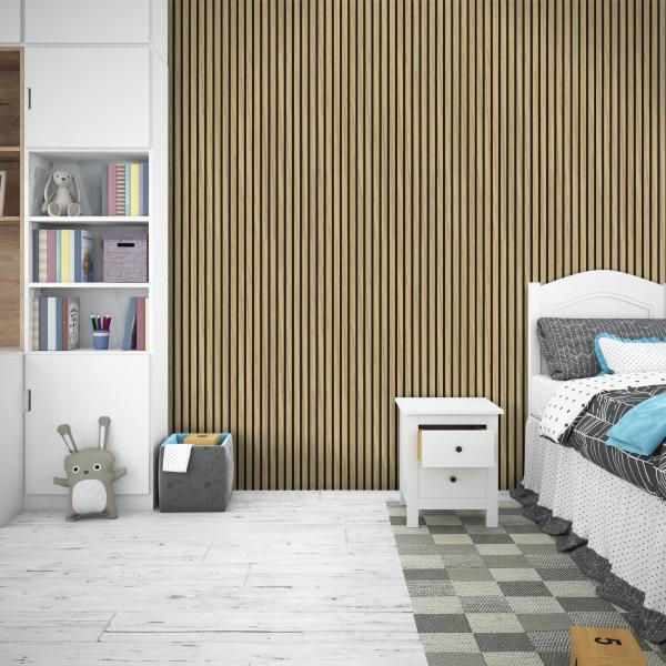 Wooden Grain Acoustic Fluted Panel Board Soundproof For Interior Decoration