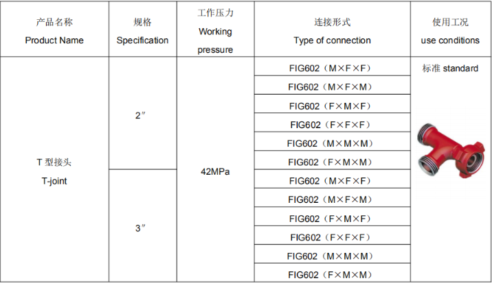 High Pressure Swivel Joint T Type Tee Fittings