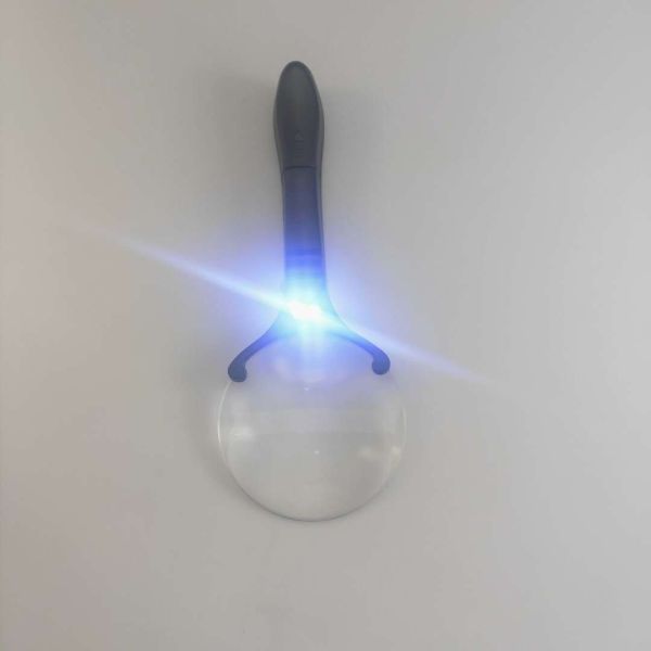 High Quality Wholesale 2.5X 5X  Illuminated Magnifier, Handheld Desktop square Magnifying Glass with Led Light for Reading