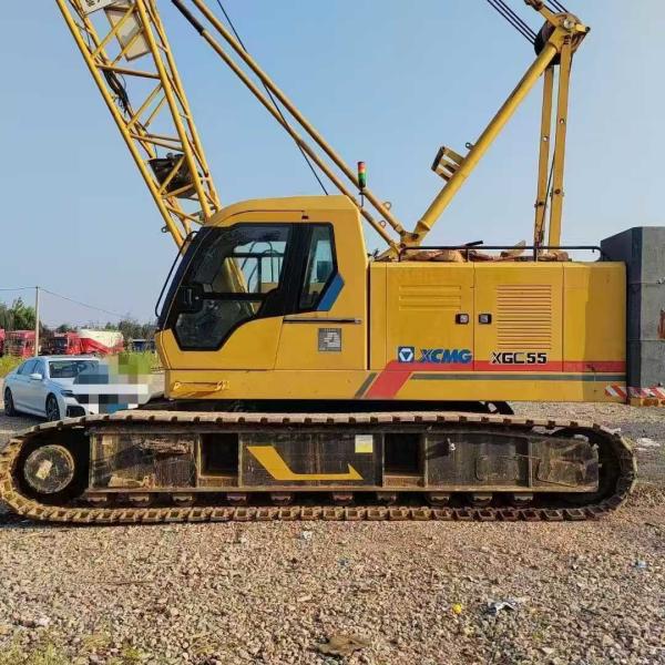 2017年XCMG 55トンの中古クローラークレーン 古いクローラーマウントクレーン 40メートルブーム