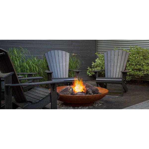 Garden Corten Steel Outdoor Fireplace Dia 600mm 800mm Rusty Metal Fire Pit