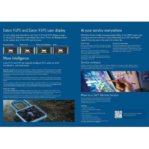 AGM Тип батареи Eaton 93PS 30KVA/30KW 3 Фаза 380VAC PF0.9 Башня UPS для центра обработки данных