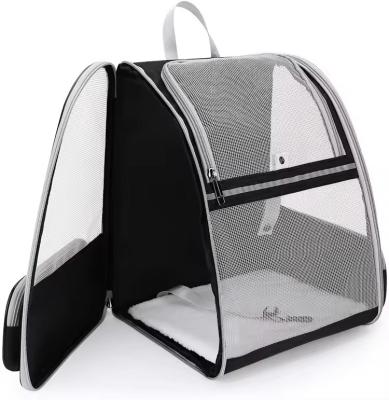 Semi Circle Pet Backpack Carriers Extendable Collapsible Cat Carriers OEM With Safety Straps