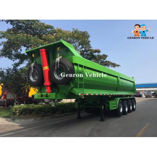 3 цапфы 30-50 тонн типа трейлера u сброса зада с гидравлическим поднимаясь цилиндром