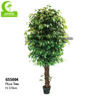 Alto árbol artificial real de los ficus del tacto el 170cm, árbol artificial de seda para la oficina