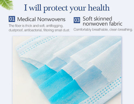 Masque protecteur chirurgical jetable de masque médical jetable médical dentaire
