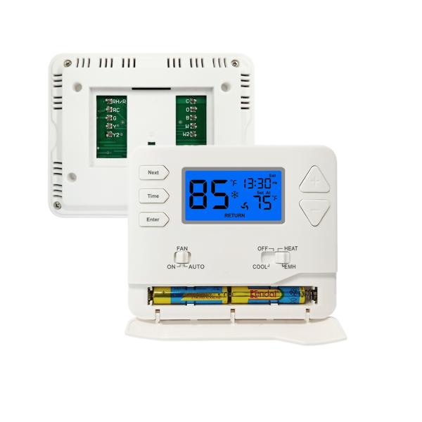 5/1/1 Jour Pompes à chaleur programmables Thermostat 2 chaleur/1 froid DIY Installez avec un écran de 4,5 pouces carrés