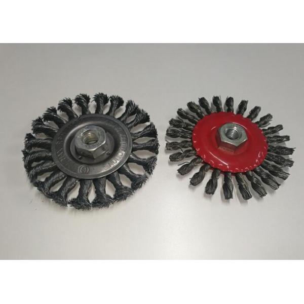 115mm M14 Nut Stainless Steel Knotted Wire Wheel Brush for Rust Removal