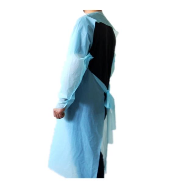 Colored Sustainable Plastic Kitchen Apron Polyethylene Disposable CPE Long Sleeve Apron Men Women Adult Cleaning