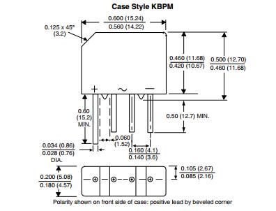 2KBP06M Rectifier Diode Glass Passivated Single - Phase Bridge Rectifier