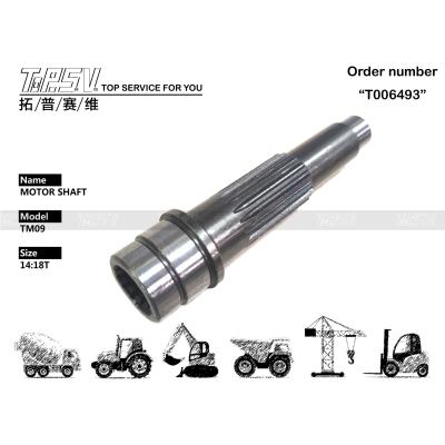 Couleur Noir TM09 Excavator Travel Motor Shaft Parties de pompes hydrauliques pour réparation et maintenance de machines fournisseur de solutions