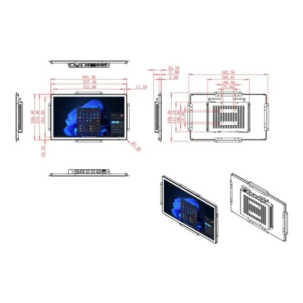 23.6-Inch Windows Vision Panel for Energy Infrastructure, Factory Systems, Security Displays, and Smart Home Control Hubs