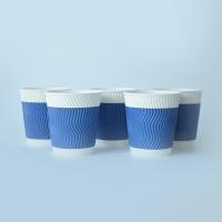 22 oz 630cc Ripple Coupe de papier peint pour le jus PE enduit Eco Friendly