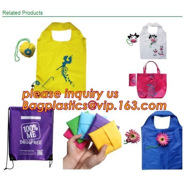 Cheap Cute Reusable Bags bolsas ecologicas plegables Printing Foldable Polyester