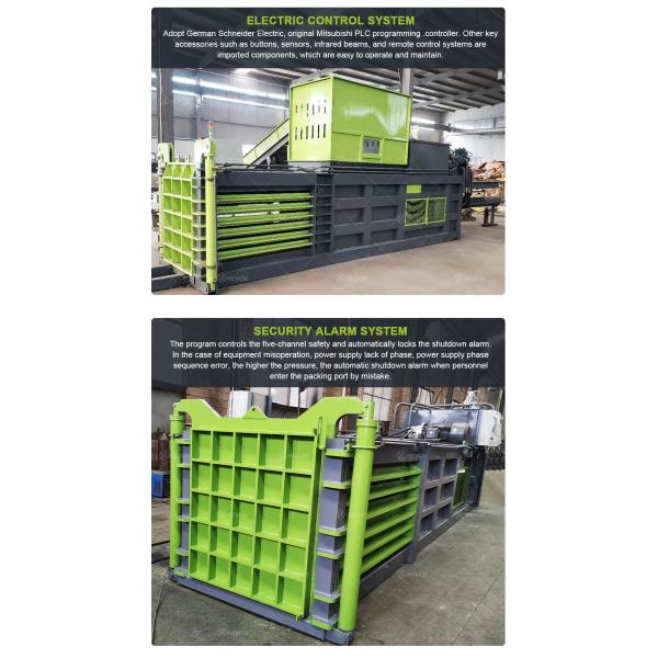 Высоко 9000 кг горизонтальная гидравлическая балировальная балировальная пресс-машина для картона отходов бумаги