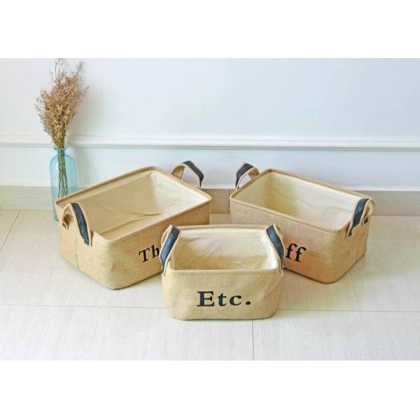 Waterproof Jute Collapsible Foldable Laundry Basket washing basket