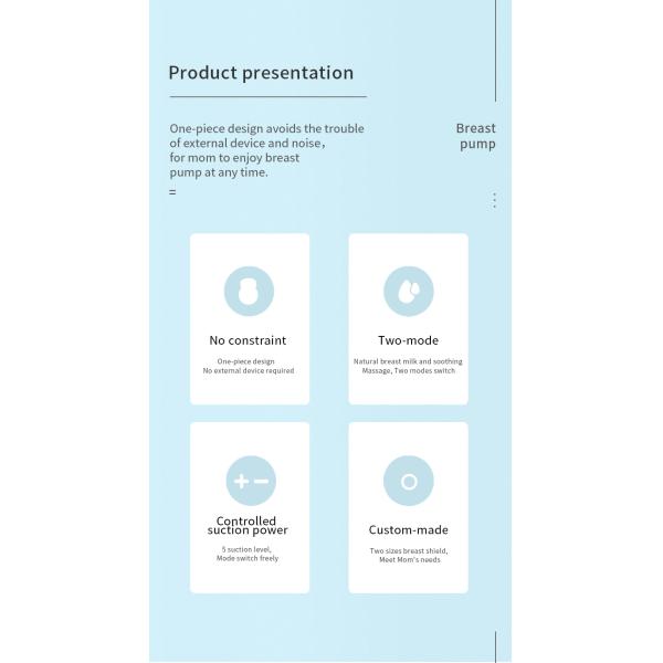 Latex Free Handsfree Electric Breast Pump Wearable Fast Charging Wireless Breast Pump