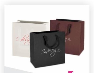 Art Paper Material Printed Shopping Bags For Skin Care Products Packaging