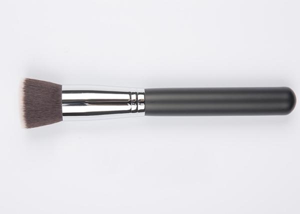 Escova lisa de venda quente de Kabuki com fibra natural proeminente de duas cores
