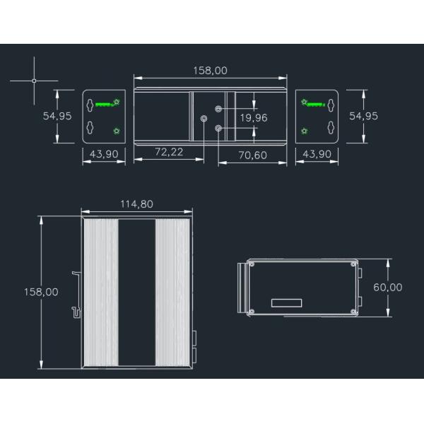 6 OEM бюджета рельса 120W Din переключателя волокна локальных сетей PoE+ POE гаван полного гигабита промышленный