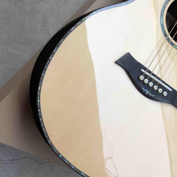 Custom 41Acoustic Guitar Arm Rest Abalone Ebony Fingerboard Matte Finish Solid Spruce Top Electric Acoustic Guitar