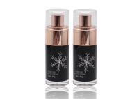 revêtement du noir 30ml à l'intérieur de bouteille privée d'air de jet avec l'impression blanche d'écran de flocon de neige
