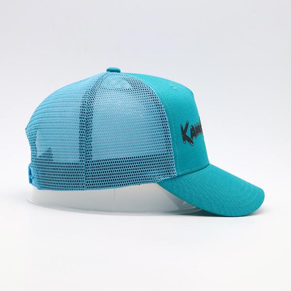 Summer 5 Panel Trucker Hat Letter Embroidered Cotton Baseball Cap Breathable Shade