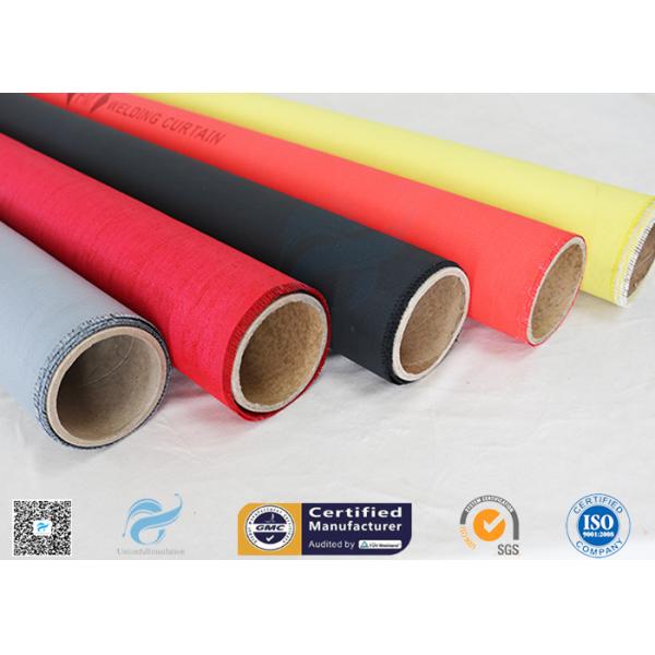 C - glass 260℃ Fire Protection Red Color Silicone Coated Fiberglass Fabric 40/40g