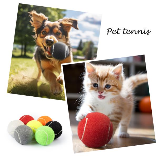 Black Grey Indestructible Tennis Ball Dog 2.5