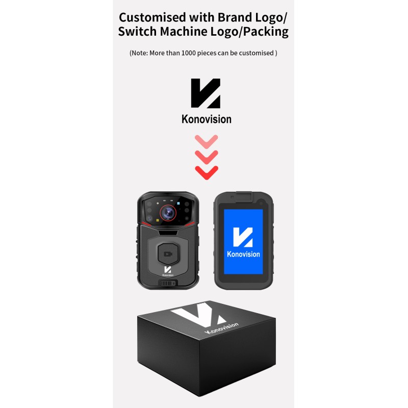 Mini 5G Body Worn Camera Audio and Video Recorder 4K Video 3.1'' Touch Screen IP68 Waterproof Security Camera with Wifi GPS BT