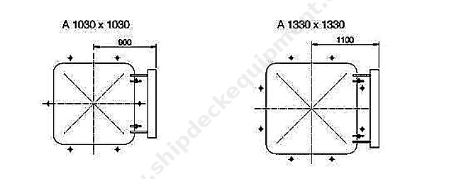 Weathertight Small Steel Hatch Cover with Butterfly Nuts | CB/T 3728 Type A / UR S26 Ship Deck Access
