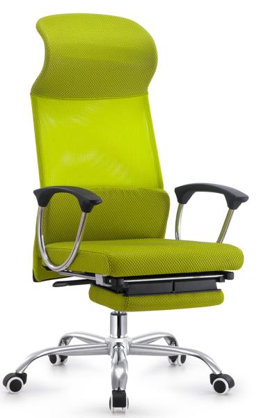 Bright Colored Green Napping Office Chair , Reclining Computer Chair With Footrest