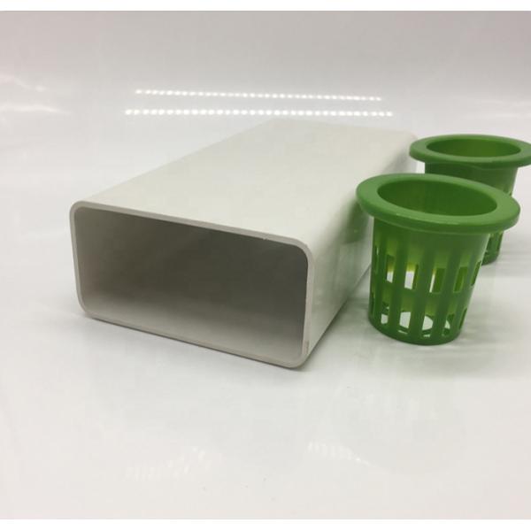 Белая ПВХ гидропоническая система НФТ для массового производства квадратной трубы или 100 * 50 мм круглой трубы